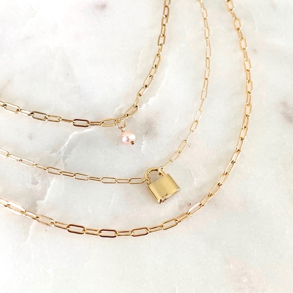 Petite Padlock Necklace - Picture 5 of 8